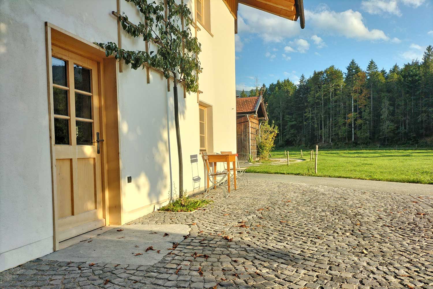 Naturhaus-Leger-Leger-Hofeinfahrt